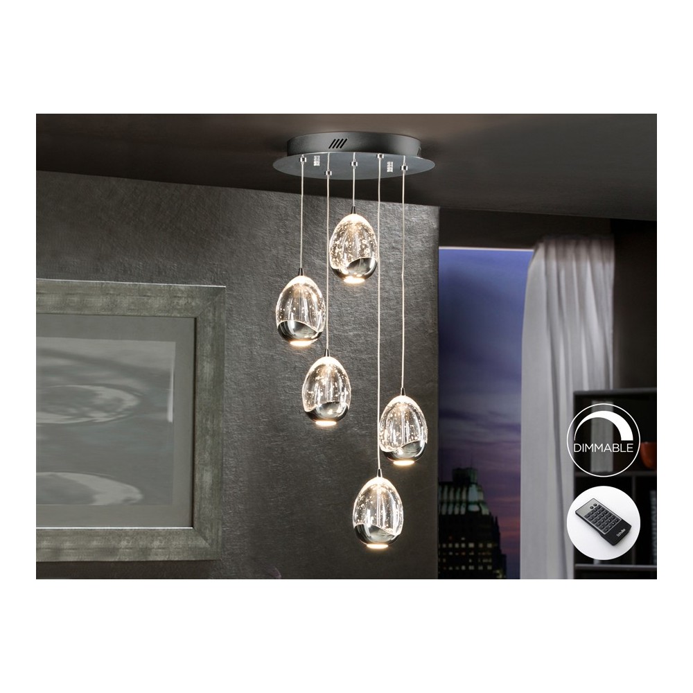 LAMP.LED·ROCIO·CROMO 5LDIMABLE