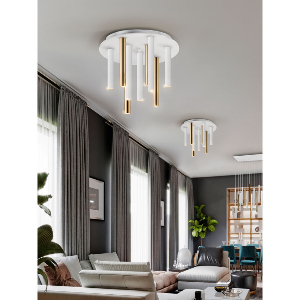 PLAFON·VARAS·ORO/BLANCO 9L