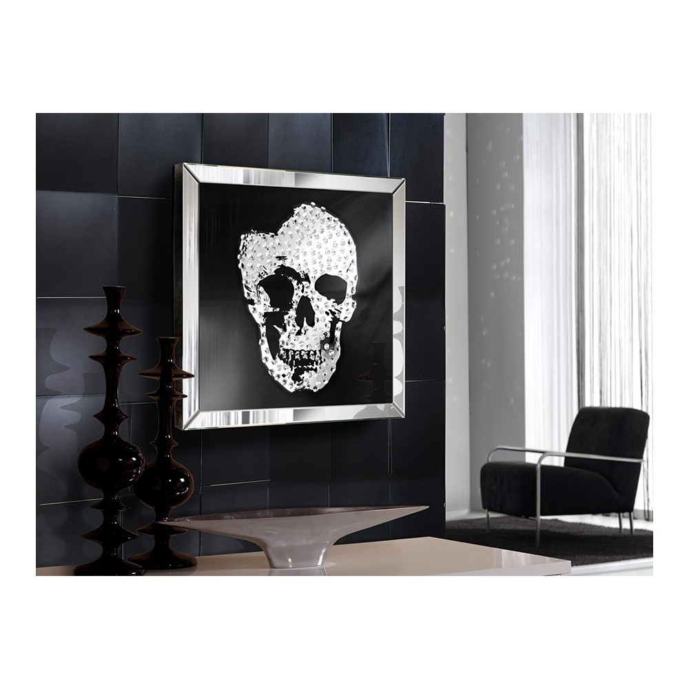 CUADRO ESPEJO ·SKULL· 60x60