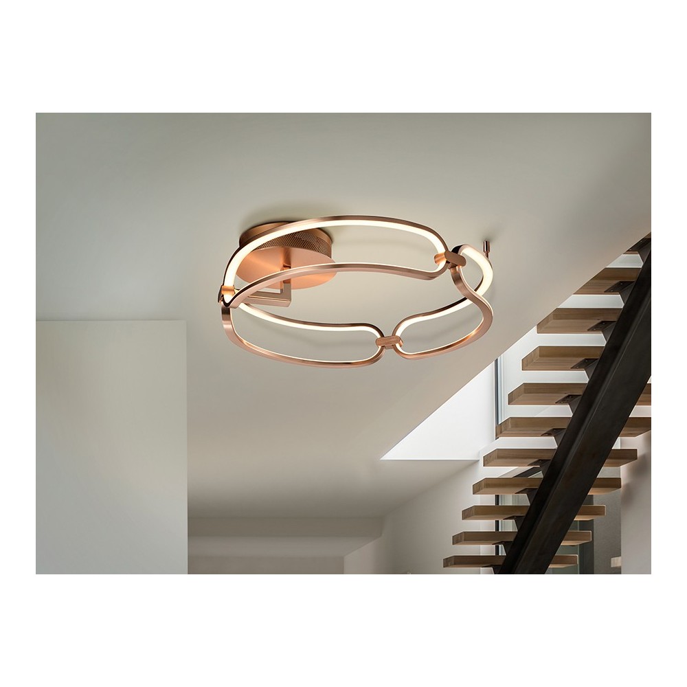 COLETTE-PLAFON LED Ø47 ORO ROSA DIM