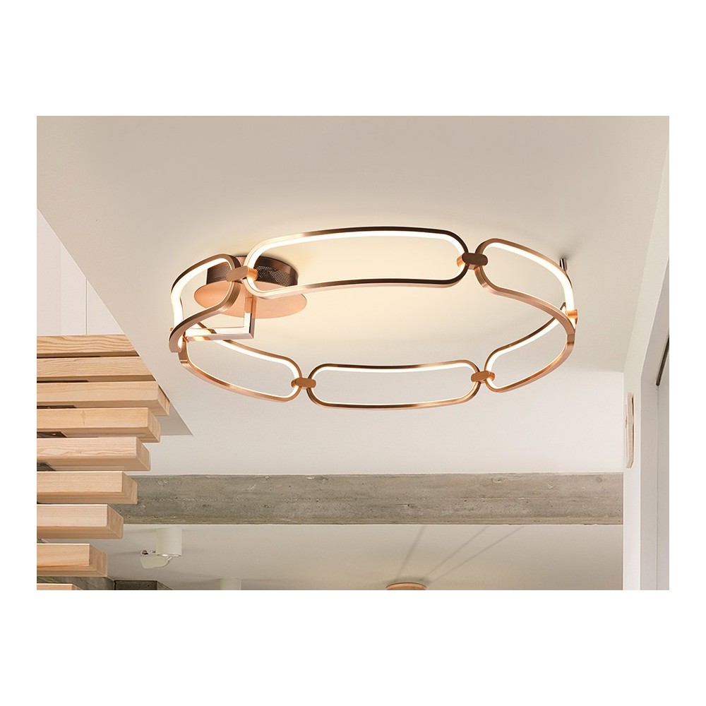 COLETTE-PLAFON LED Ø80 ORO ROSA