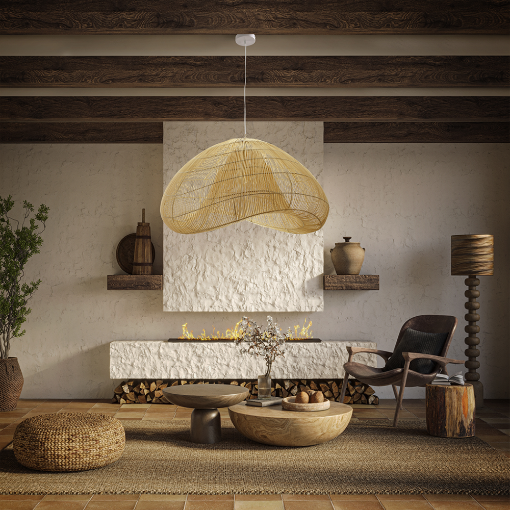 SABAH- LAMPARA RATAN NATURAL 100CM