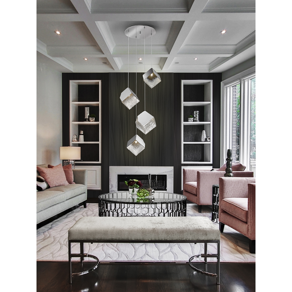 PRISCILA- LAMPARA 4L CROMO