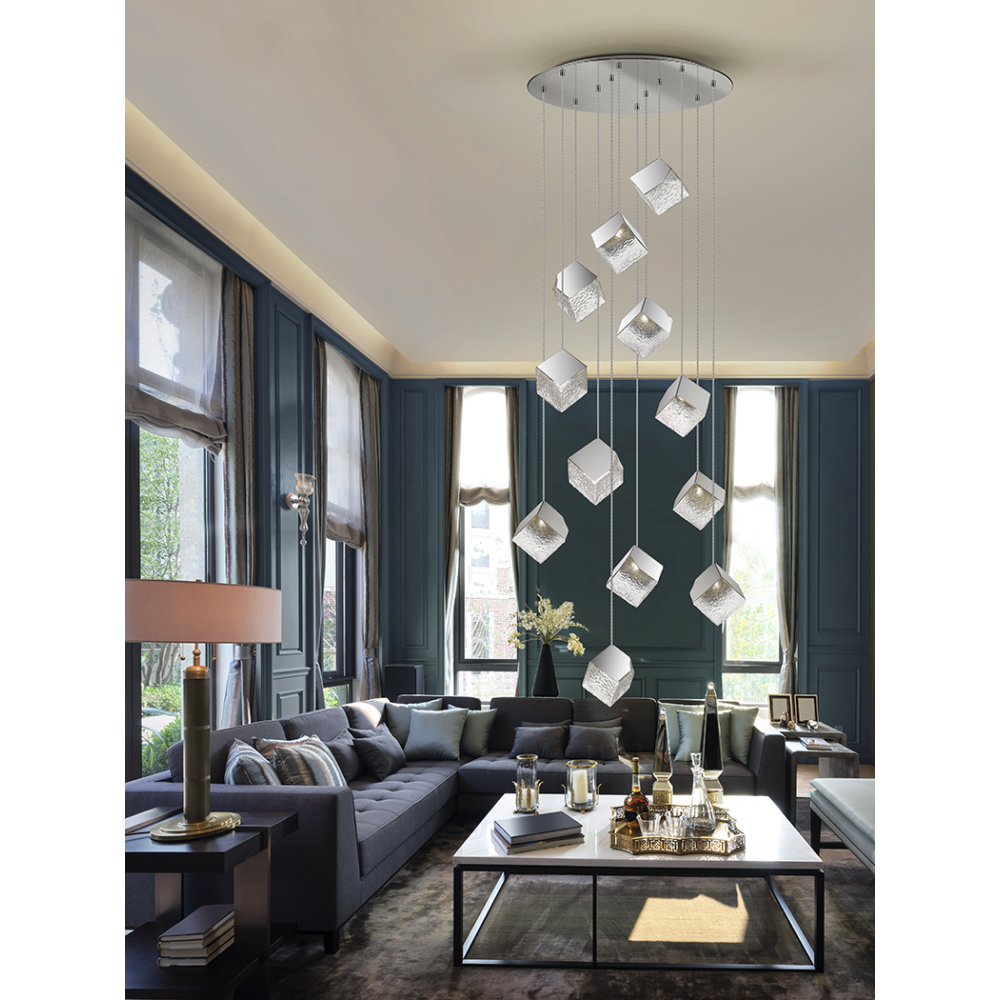 PRISCILA- LAMPARA 12L CROMO