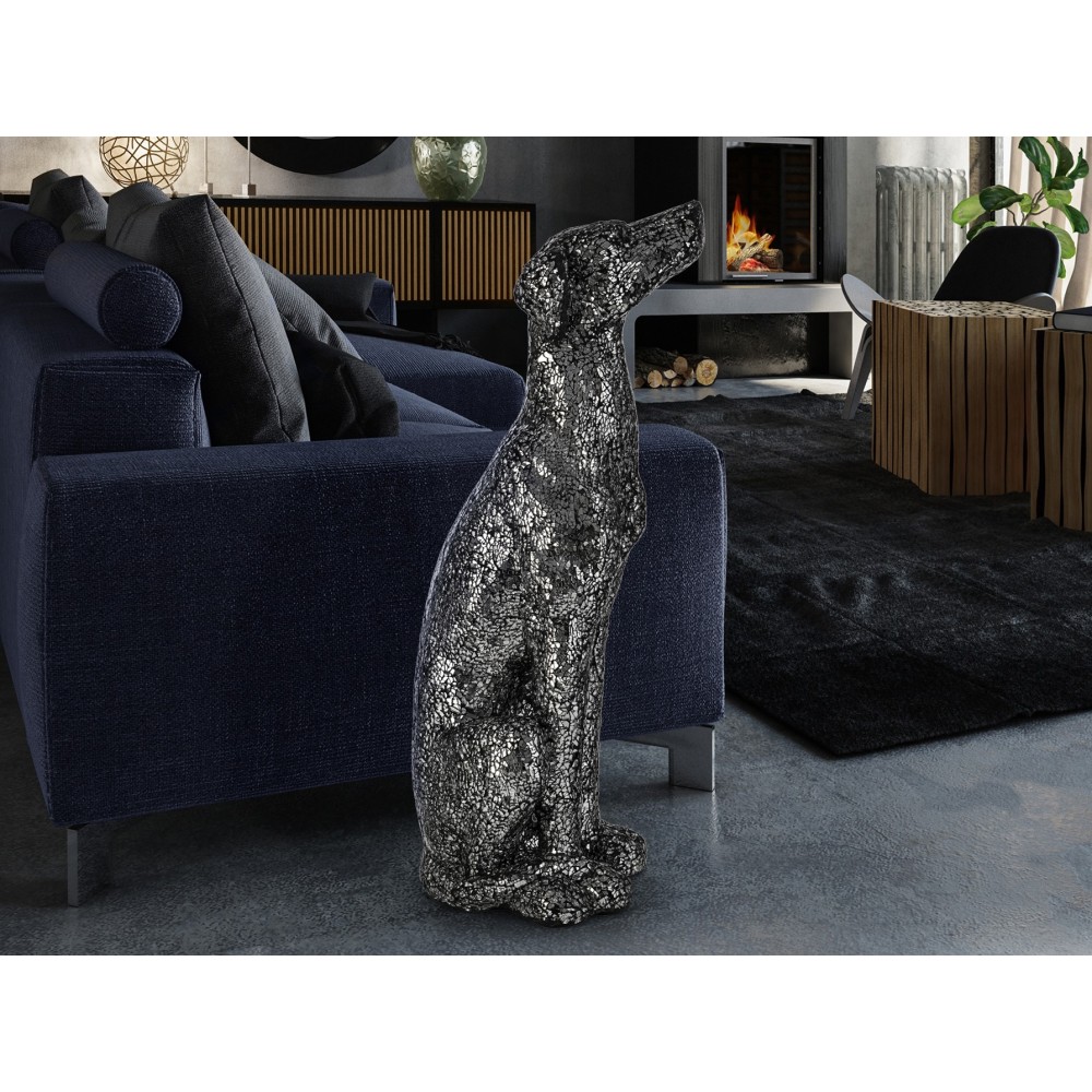 Figura galgo dogo negro plata Schuller 543962