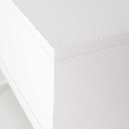 COMODA PUSH 4 CAJONES. MELAMINA 19mm BLANCO NIEVE  (PATAS METAL  BLANCO)