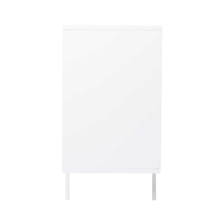 APARADOR PUSH 2 PUERTAS + 3 CAJONES. MELANINA 19mm BLANCO NIEVE  (PATAS METAL BLANCO)