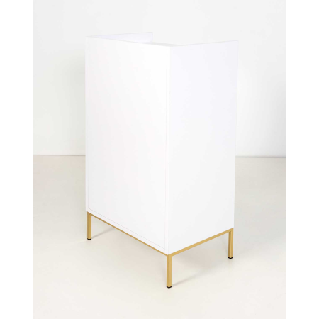 SINFONIER 5 CAJONES. MELAMINA 19 mm. BLANCO NIEVE. GUIA DE FRENO CON EXTRACCIÃN TOTAL.  (PATAS METALICAS)