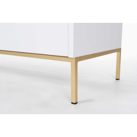 APARADOR 2 PUERTAS y 3 CAJONES. MELAMINA 19 mm. BLANCO NIEVE. GUIA DE FRENO CON EXTRACCIÃN TOTAL.  (PATAS METALICAS)