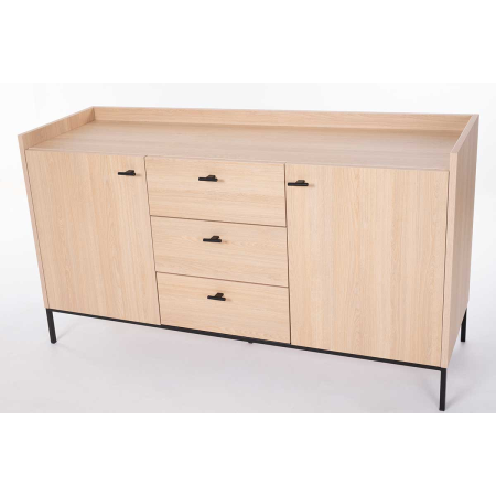 APARADOR 2 PUERTAS y 3 CAJONES. MELAMINA 19 mm ROBLE. GUIA DE FRENO CON EXTRACCIÃN TOTAL.  (PATAS METALICAS)