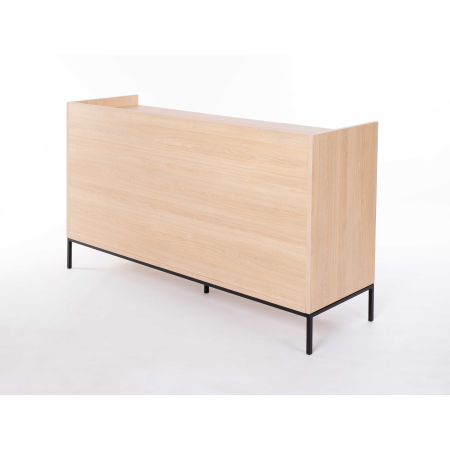 APARADOR 2 PUERTAS y 3 CAJONES. MELAMINA 19 mm ROBLE. GUIA DE FRENO CON EXTRACCIÃN TOTAL.  (PATAS METALICAS)