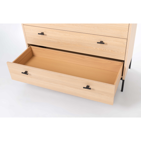 APARADOR 2 PUERTAS y 3 CAJONES. MELAMINA 19 mm ROBLE. GUIA DE FRENO CON EXTRACCIÃN TOTAL.  (PATAS METALICAS)