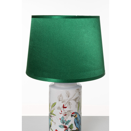 LÁMPARA CERÁMICA CON PANTALLA VERDE 43x24x24 cm