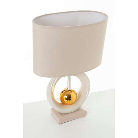 LÁMPARA DE CERÁMICA CON PANTALLA BLANCA 42*26*26 CM