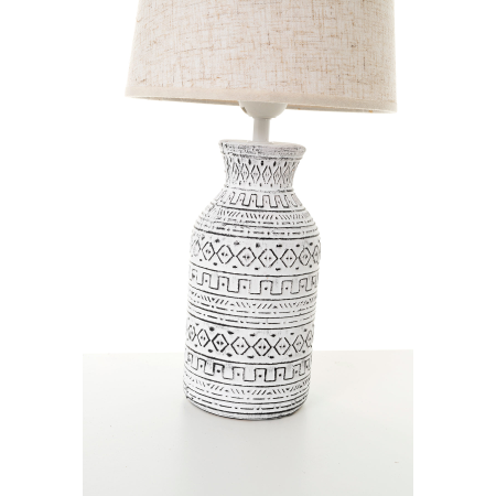 LÁMPARA DE CERÁMICA  PANTALLA LINO BEIGE 55*26*26 CM