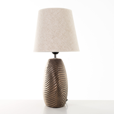 LÁMPARA CERÁMICA PANTALLA BEIGE  48*33*33 CM