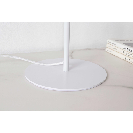 LÁMPARA DE SOBREMESA DE METAL BLANCO 32,5*32,5*46 CM