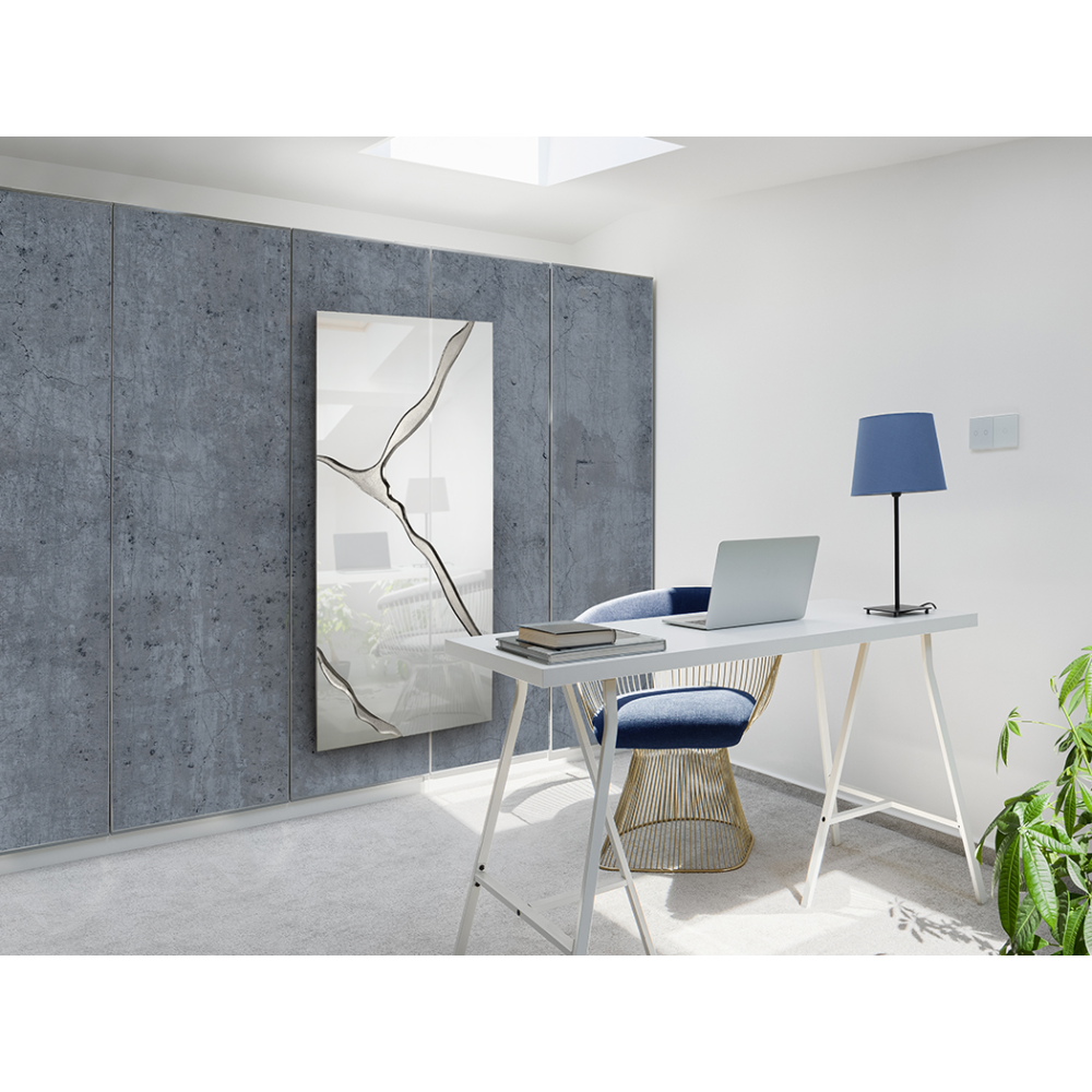 SURCOS II-ESPEJO PAN PLATA 80X180