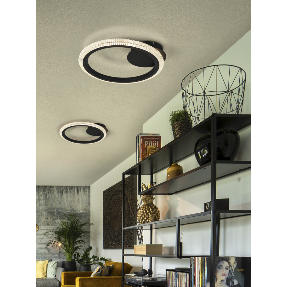 PLAFON ?RING? 1 ARO NEGRO