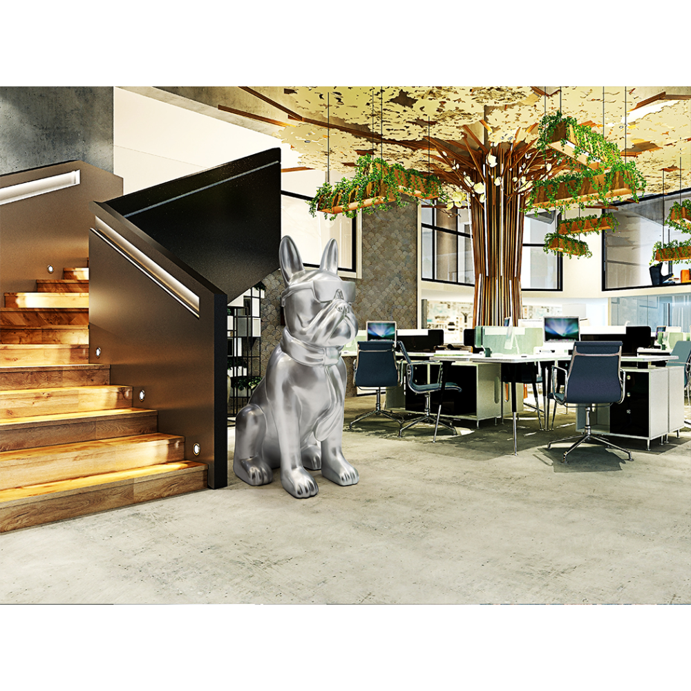 BULLDOG FRANCES-FIGURA GRANDE PLATA