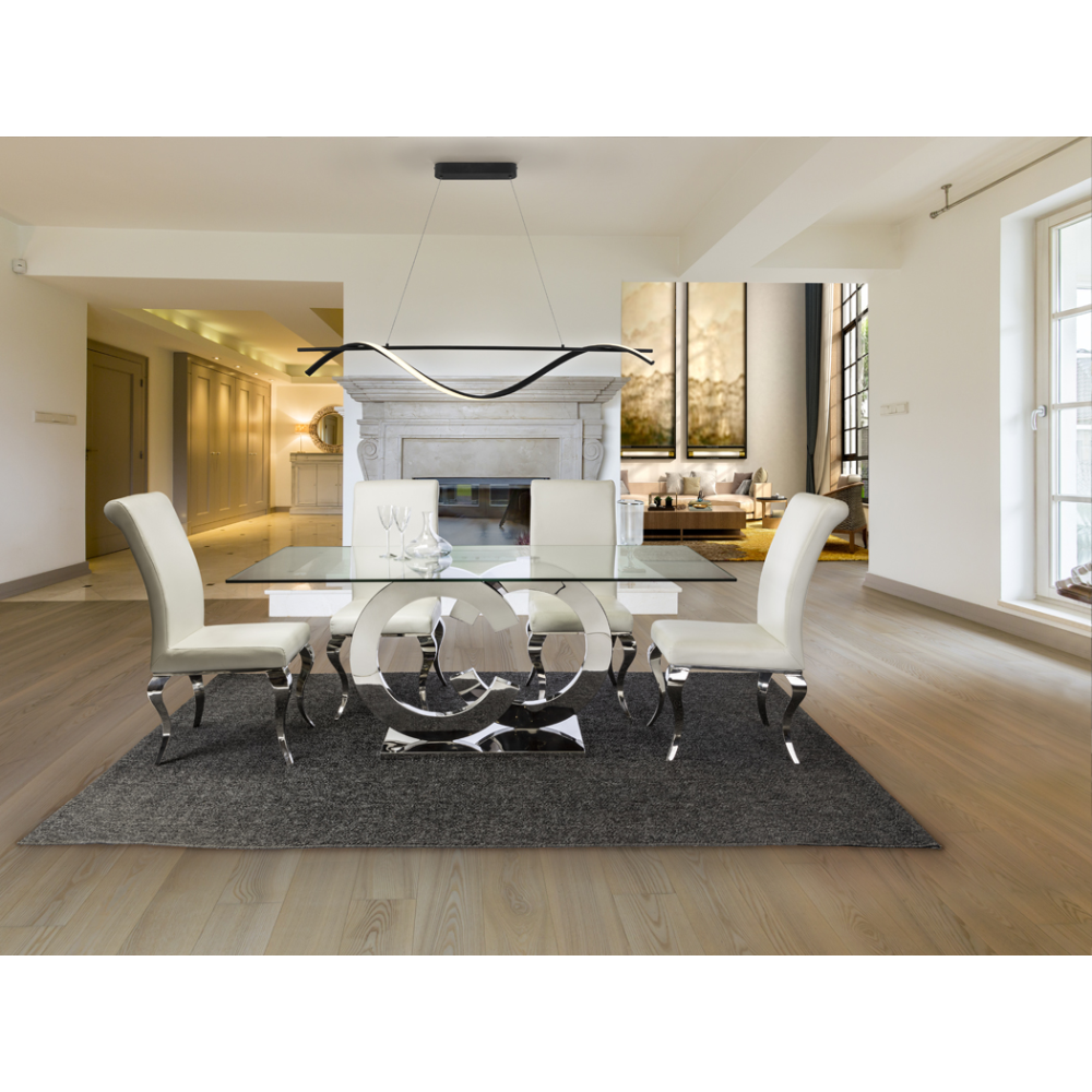 CASANDRA-MESA COMEDOR ACERO