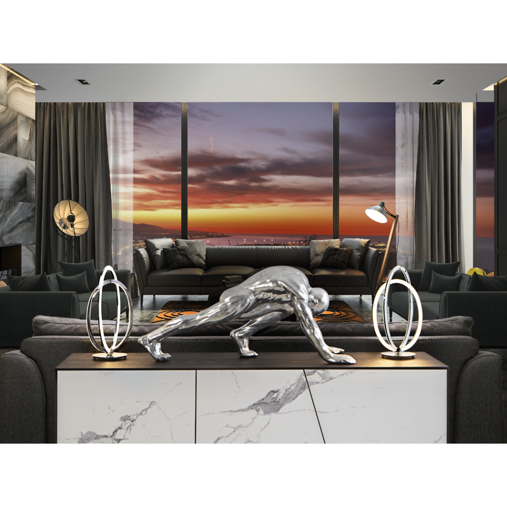 FIGURA GRANDE ?ASANA? PLATA