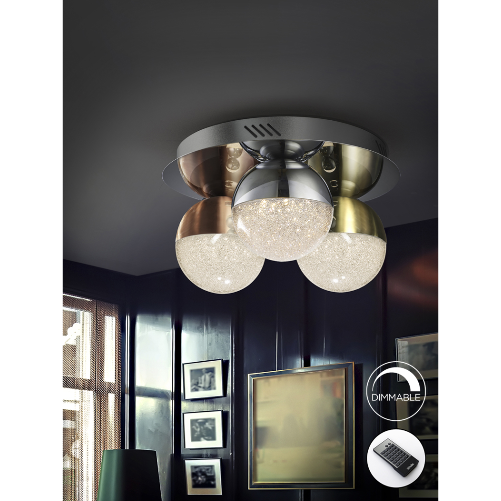 PLAF.3L LED?SPHERE?COLOR?30DIM