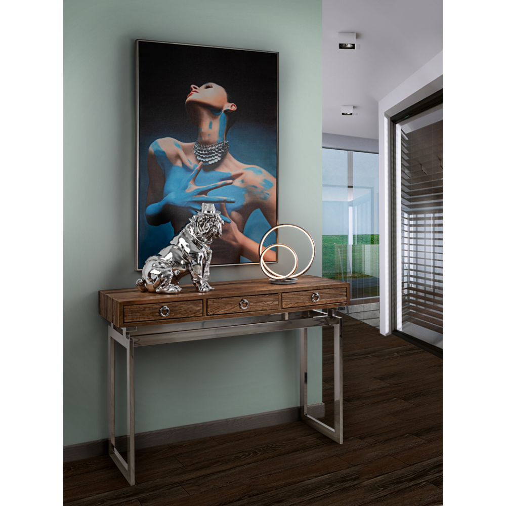 FIGURA MED.?BULL DOG? CROMO