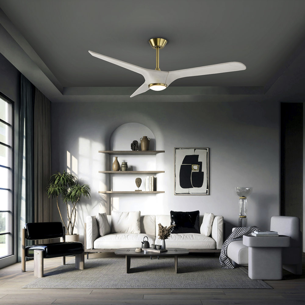 ALISIOS- VENTILADOR BLANCO-BRONCE D152