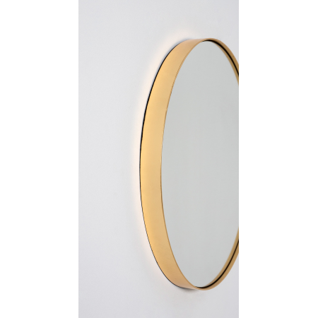 ESPEJO REDONDO DORADO. 51*51*4 cm