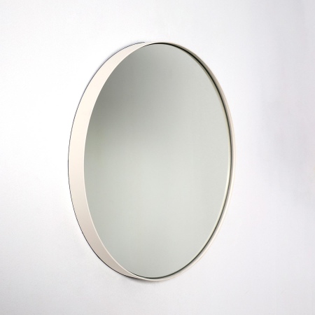 ESPEJO REDONDO BLANCO. 51*51*4 cm