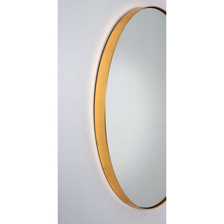 ESPEJO REDONDO DORADO. 81*81*4 cm