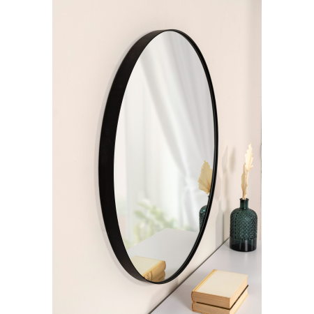 ESPEJO REDONDO NEGRO.  81*81*4 cm