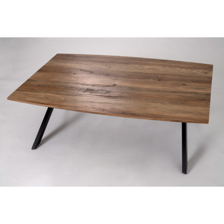 MESA CENTRO INDUSTRIAL PATAS METAL NEGRO Y TAPA MADERA. 120*80*40 cm