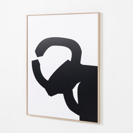 SET 2 LÁMINAS IMPRESAS 50x70cm DIBUJO PEINE VIENTO CHILLIDA 2. MARCO ROBLE