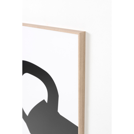 SET 2 LÁMINAS IMPRESAS 50x70cm DIBUJO PEINE VIENTO CHILLIDA 2. MARCO ROBLE