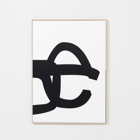 SET 2 LÁMINAS IMPRESAS 50x70cm DIBUJO PEINE VIENTO CHILLIDA 2. MARCO ROBLE