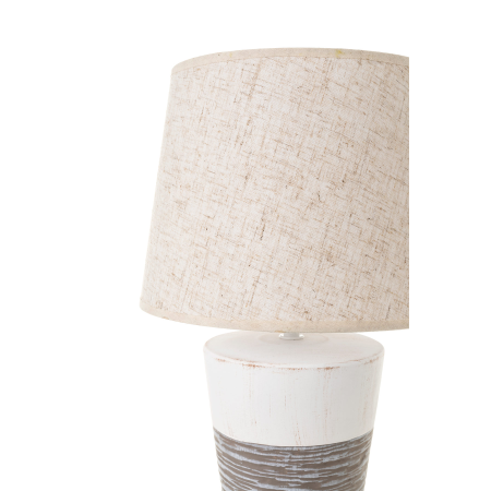 LÁMPARA DE CERÁMICA  PANTALLA LINO BEIGE 55*26*26 CM