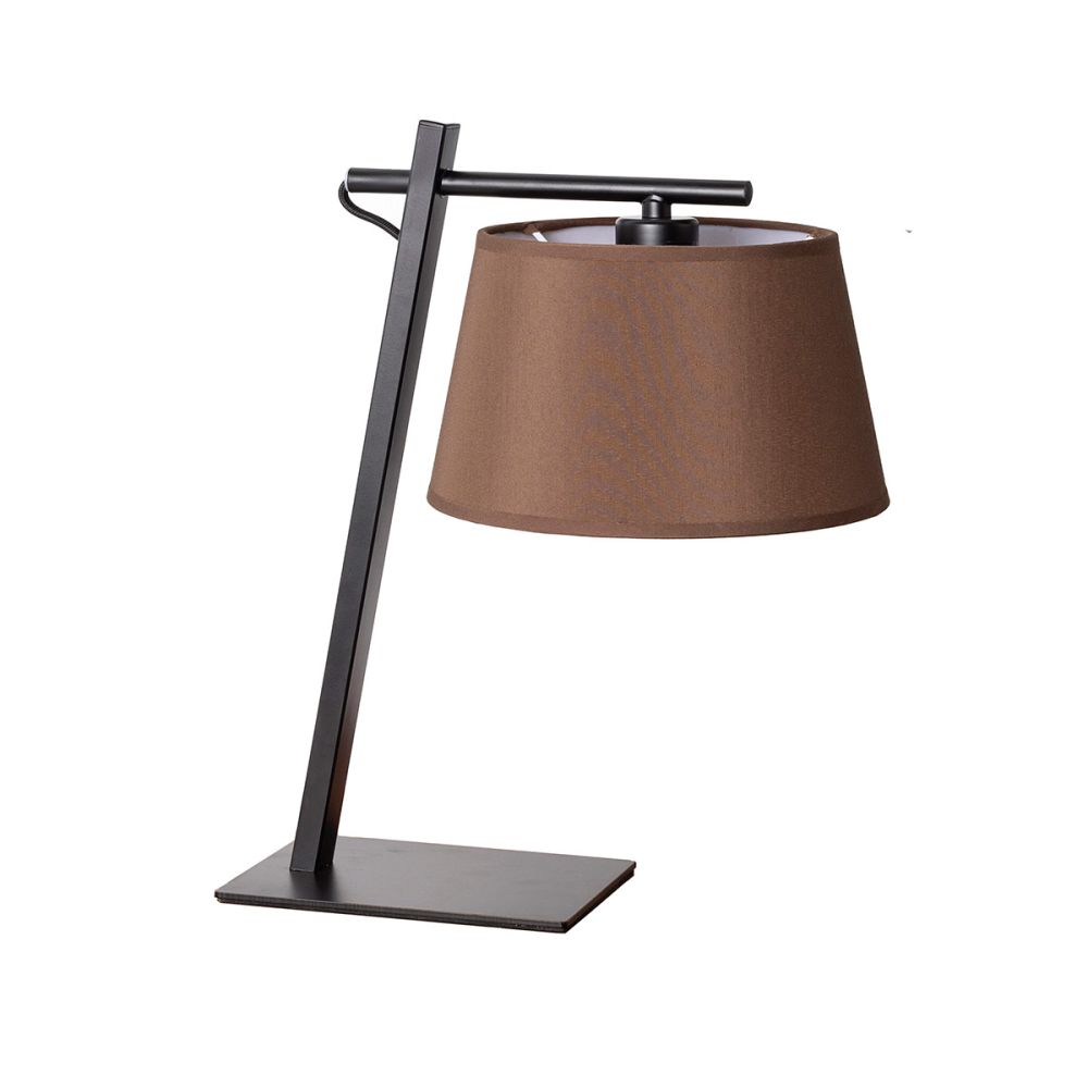 LÁMPARA DE SOBREMESA DE METAL Y TELA 29*20*35 CM