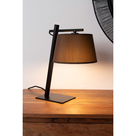 LÁMPARA DE SOBREMESA DE METAL Y TELA 29*20*35 CM