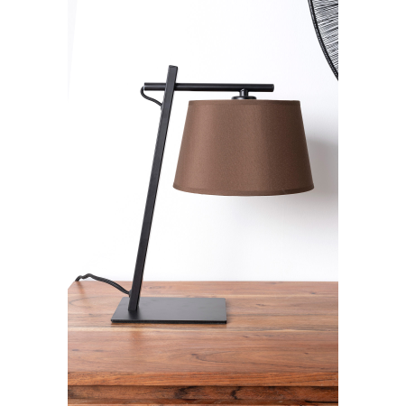 LÁMPARA DE SOBREMESA DE METAL Y TELA 29*20*35 CM