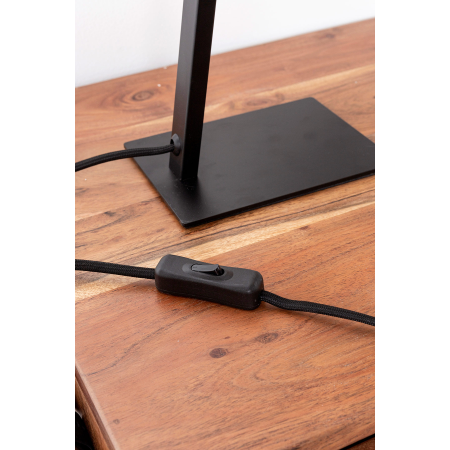 LÁMPARA DE SOBREMESA DE METAL Y TELA 29*20*35 CM