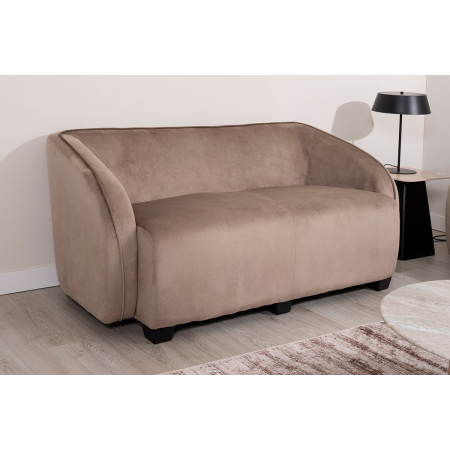 SILLÓN AZUL DE TERCIOPELO CON PATAS DE MADERA 95X89X66CM