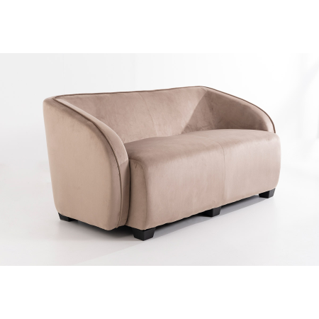 SILLÓN AZUL DE TERCIOPELO CON PATAS DE MADERA 95X89X66CM