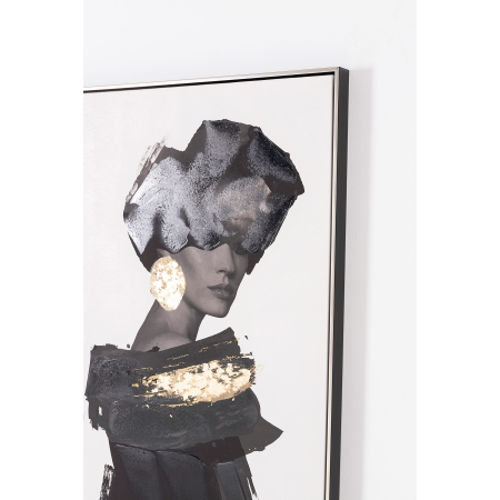 SET DE 2 CUADROS IMPRESOS Y AL ÓLEO, MARCO PLATA 60x90x3,5. 120X90 CM