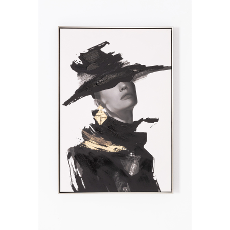 SET DE 2 CUADROS IMPRESOS Y AL ÓLEO, MARCO PLATA 60x90x3,5. 120X90 CM