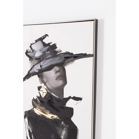 SET DE 2 CUADROS IMPRESOS Y AL ÓLEO, MARCO PLATA 60x90x3,5. 120X90 CM