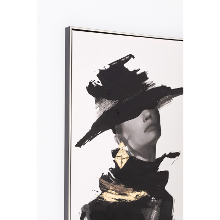 SET DE 2 CUADROS IMPRESOS Y AL ÓLEO, MARCO PLATA 60x90x3,5. 120X90 CM