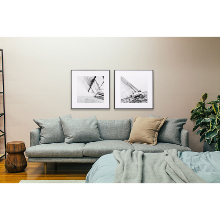 Set 2 láminas impresas 50x50cm. Marco color negro