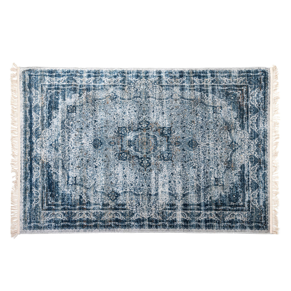 ALFOMBRA ESTAMPADO AZULES. 180*300 CM